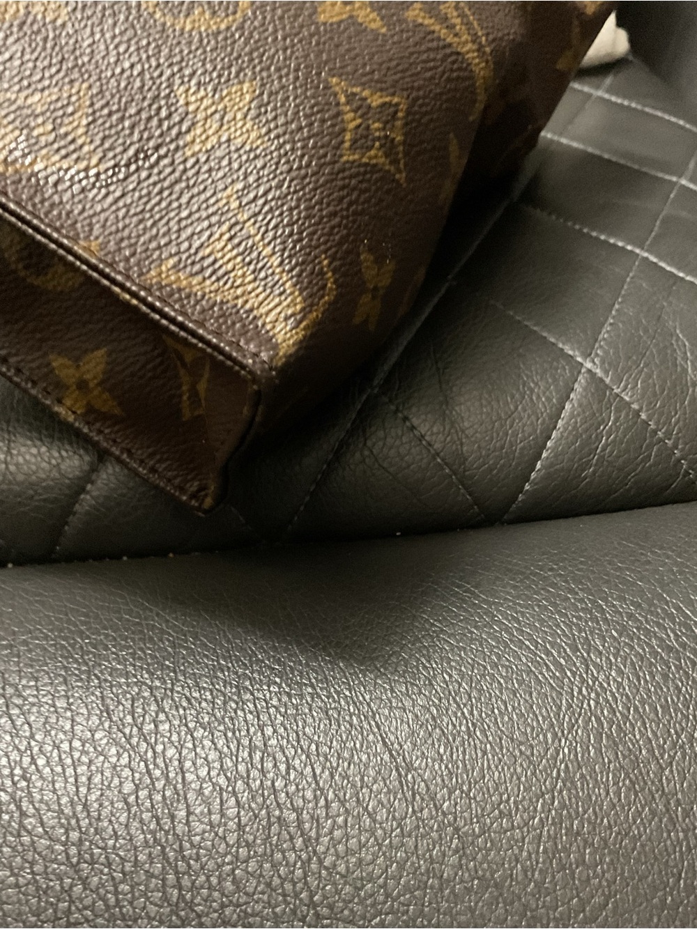 Louis Vuitton Brown Monogram Cosmetic Pouch with Tan Accents - Picture 3 of 9
